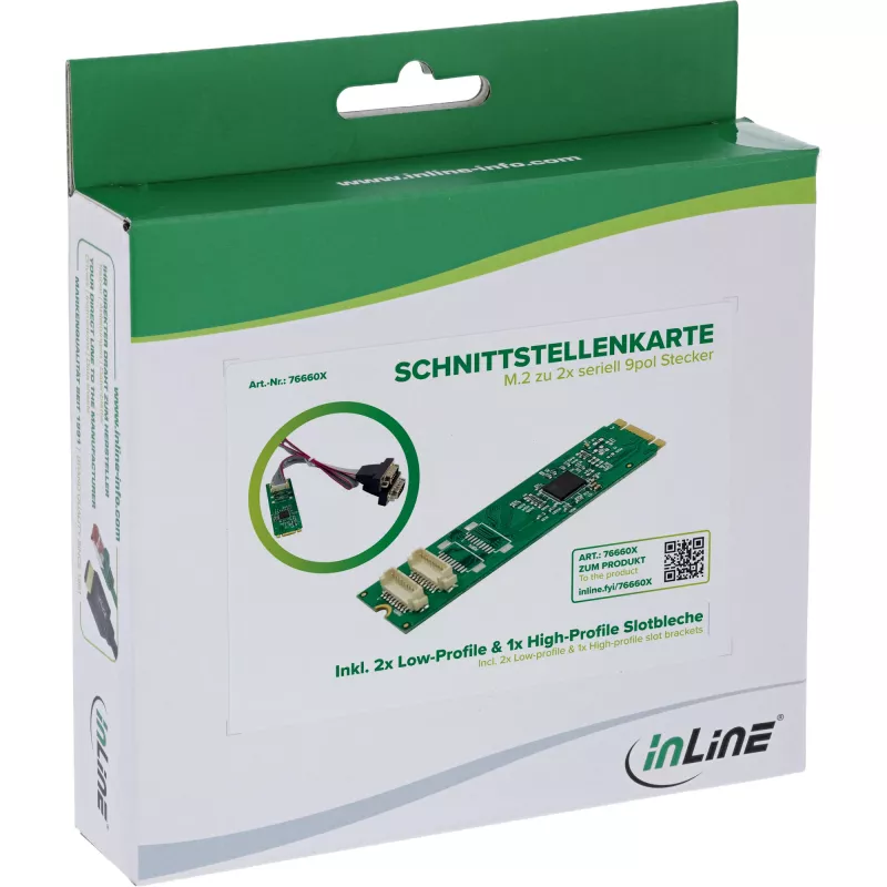 InLine 76660X vidinis nuoseklus adapteris M.2 vyriškas 4 Gbit/s