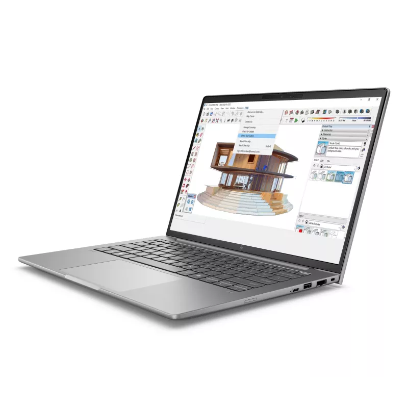HP ZBook 8 G1i nešiojamasis kompiuteris, 14 colių jutiklinis, Intel Core Ultra 7 255H, 32GB DDR5, 1TB SSD, NVIDIA RTX 500 Ada, Windows 11 Pro, Meteor Silver