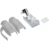 InLine RJ45 jungtis Cat.6A ekranuota, 3 dalių, pilka, 100 vnt.
