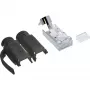 InLine RJ45 jungtis Cat.6A ekranuota, 3 dalių, juoda, 10 vnt. pakuotė