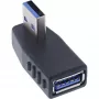 USB 3.2 Gen 1 adapteris InLine 35300U, 270° kampinis, USB Type-A (vyriškas) į Type-A (moteriškas)