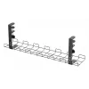 Kabelių tvarkymo grotelės 60 cm InLine 23190G tvirtinimui prie stalo su sraigtiniais spaustukais, juodos