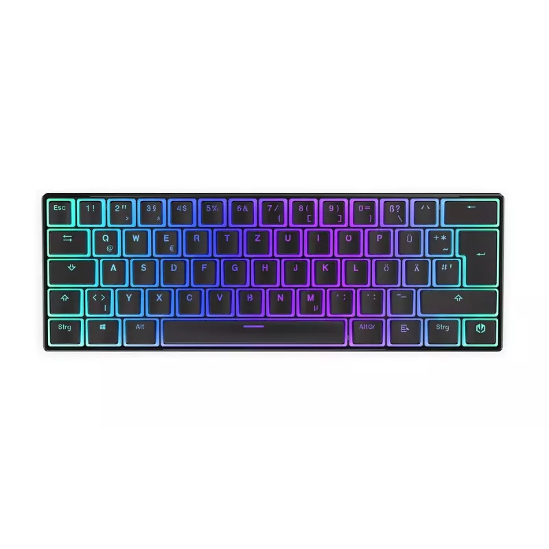 Žaidimų klaviatūra ENDORFY Thock Compact RF Wireless USB QWERTZ 61 klavišų RGB LED