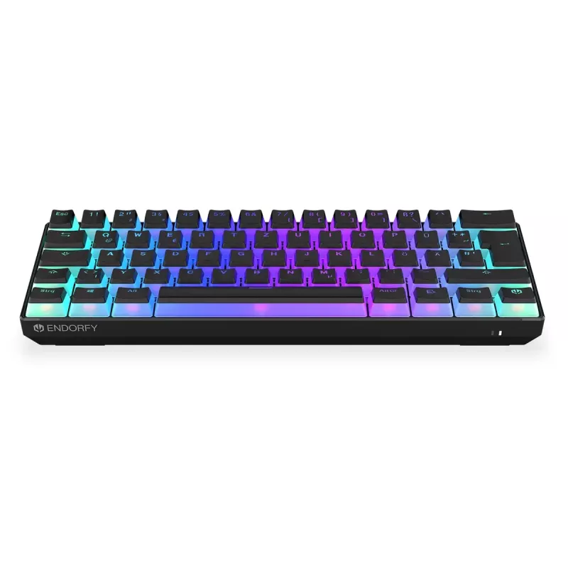 Žaidimų klaviatūra ENDORFY Thock Compact RF Wireless USB QWERTZ 61 klavišų RGB LED