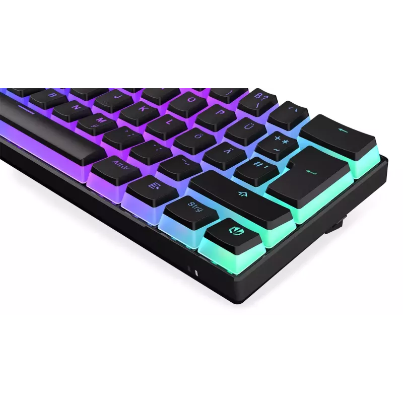 Žaidimų klaviatūra ENDORFY Thock Compact RF Wireless USB QWERTZ 61 klavišų RGB LED