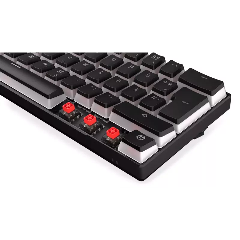 Žaidimų klaviatūra ENDORFY Thock Compact RF Wireless USB QWERTZ 61 klavišų RGB LED