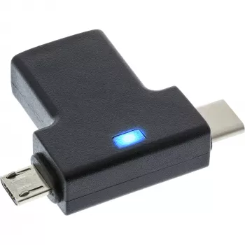 InLine USB 3.1/2.0 OTG T-Adapter, USB-C vyriškas arba Micro-USB į A moterišką