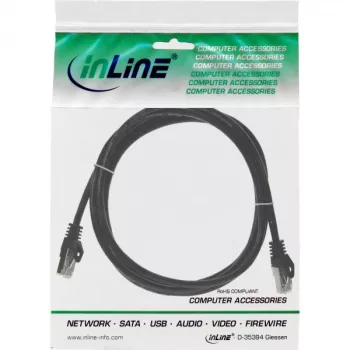 InLine Patch Laidas F/UTP Cat.5e juodas 3m