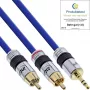 InLine Audio Cable Premium 2x RCA kištukas / 3,5 mm kištukas auksuotas 1 m