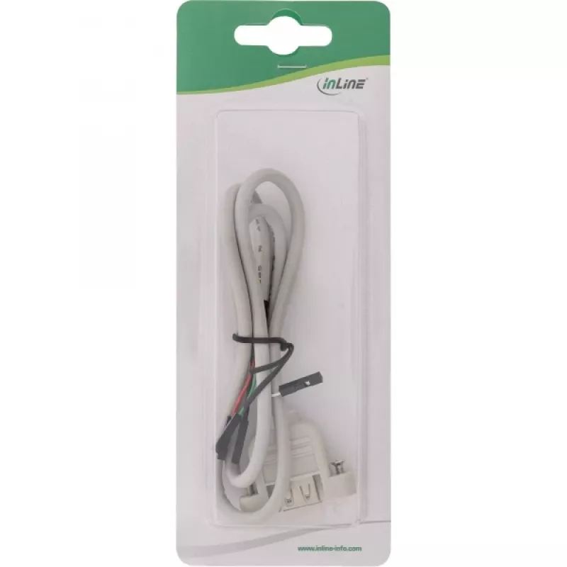 USB 2.0 adapterinis kabelis InLine 33440F 0,60 m USB A lizdas / vidinis header