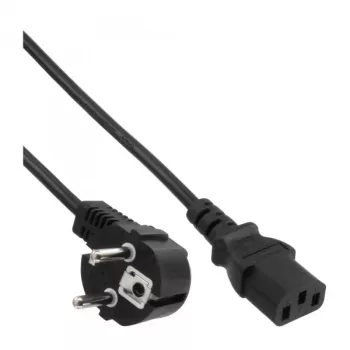 InLine maitinimo laidas, CEE 7/7 kampuotas / 3 kontaktų IEC C13 kištukas, 7 m