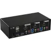 InLine stalinis KVM jungiklis, 2 prievadai, HDMI, USB 3.0, su garsu