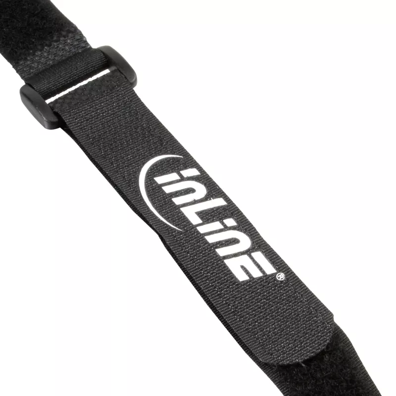 InLine kabelių tvirtinimo dirželiai su lipnia juosta 10 vnt. juodi 20 mm x 300 mm