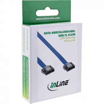 InLine SATA 6Gb/s kabelis mažu kištuku 0,15 m su fiksatoriais 27701K