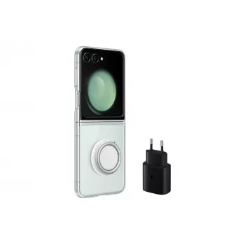 Dėklas Samsung Galaxy Z Flip5 EF-XF73KKTEGWW — permatomas, 6,7 colio (17 cm) ekranui