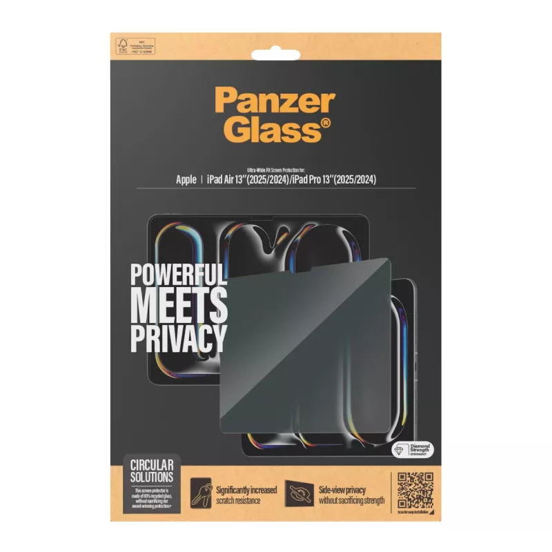 PanzerGlass ® Privatumo ekrano apsauga iPad Air 13'' (2024-2025) | iPad Pro 13'' (2024-2025) | Ultra-Wide Fit