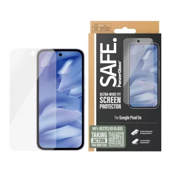 PanzerGlass SAFE.® ekrano apsauga Google Pixel 9a | Ultra-Wide Fit