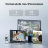 Reolink Hub 1 bazinis blokas su 2× Argus Series B310 belaidėmis 3MP kameromis, baltos spalvos, vidaus naudojimui
