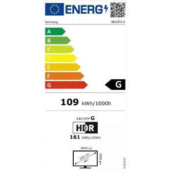 Samsung BE65FX-H skaitmeninių ženklų plokščiasis ekranas 165,1 cm (65 col.) LED Wi-Fi 4K Ultra HD juodas su įmontuotu Tizen procesoriumi 16/7