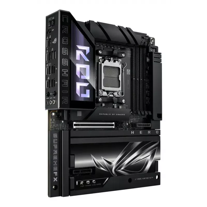 Pagrindinė plokštė ASUS ROG CROSSHAIR X870E HERO BTF — AMD X870E, lizdas AM5, ATX, DDR5, M.2, Wi‑Fi 7