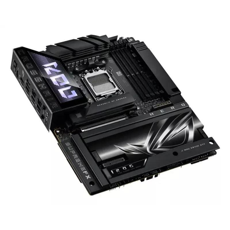 Pagrindinė plokštė ASUS ROG CROSSHAIR X870E HERO BTF — AMD X870E, lizdas AM5, ATX, DDR5, M.2, Wi‑Fi 7