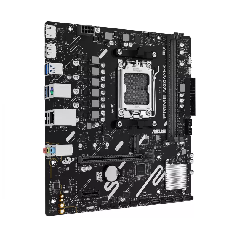 Motininė plokštė ASUS PRIME A620AM-K Socket AM5 microATX DDR5, 2 lizdai, iki 128 GB, A620A mikroschemų rinkinys