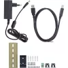 InLine 35396A USB 3.2 Gen 1 pramoninis šakotuvas, 4x USB-A, USB-B kompiuterio prievadas, 5 Gbit/s, aliumininis korpusas, juodas, su maitinimo blokeliu