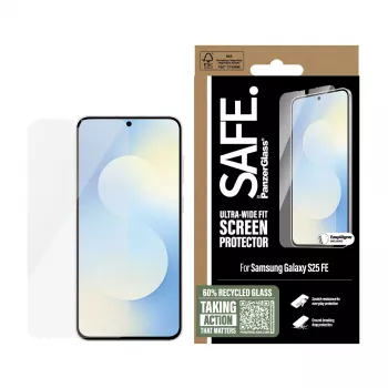 PanzerGlass SAFE. by ® Ekrano apsauginis stiklas Samsung Galaxy S25 FE 5G | Ultra-Wide Fit su EasyAligner