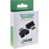 InLine 33446T adapteris USB Type-E Key A (20 kontaktų) į USB 3.0 (19 kontaktų), juodas