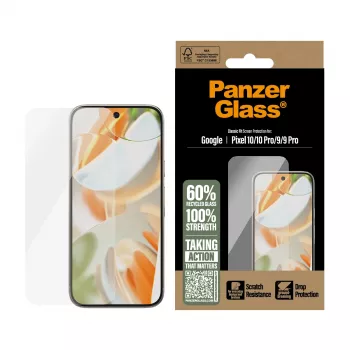 PanzerGlass® Ekrano apsauga Google Pixel 10 | 10 Pro 5G | 9 5G | 9 Pro 5G | Classic Fit