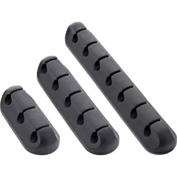 InLine 59971B kabelių tvarkymo rinkinys Universalūs kabelių laikikliai Juoda