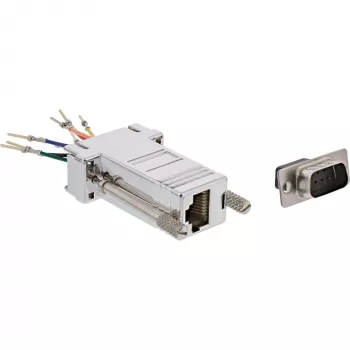 InLine adapter 9 kontaktų Sub-D vyriškas į RJ45 moterišką, metalizuotas 68889M