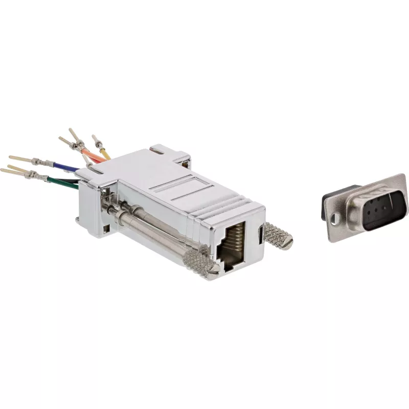 InLine adapter 9 kontaktų Sub-D vyriškas į RJ45 moterišką, metalizuotas 68889M