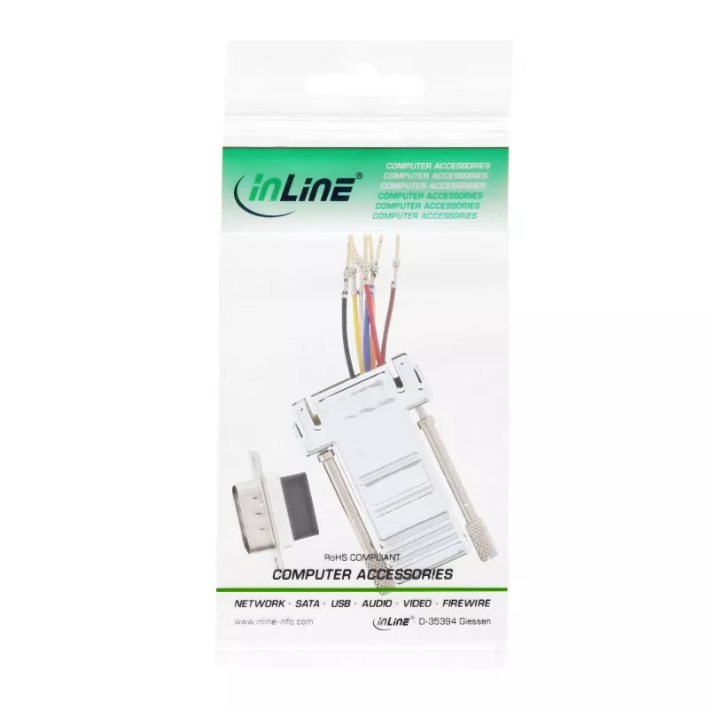 InLine adapter 9 kontaktų Sub-D vyriškas į RJ45 moterišką, metalizuotas 68889M
