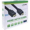 InLine HDMI Active kabelis, HDMI-High Speed su Ethernet, M/M, nailono pynė, 10m
