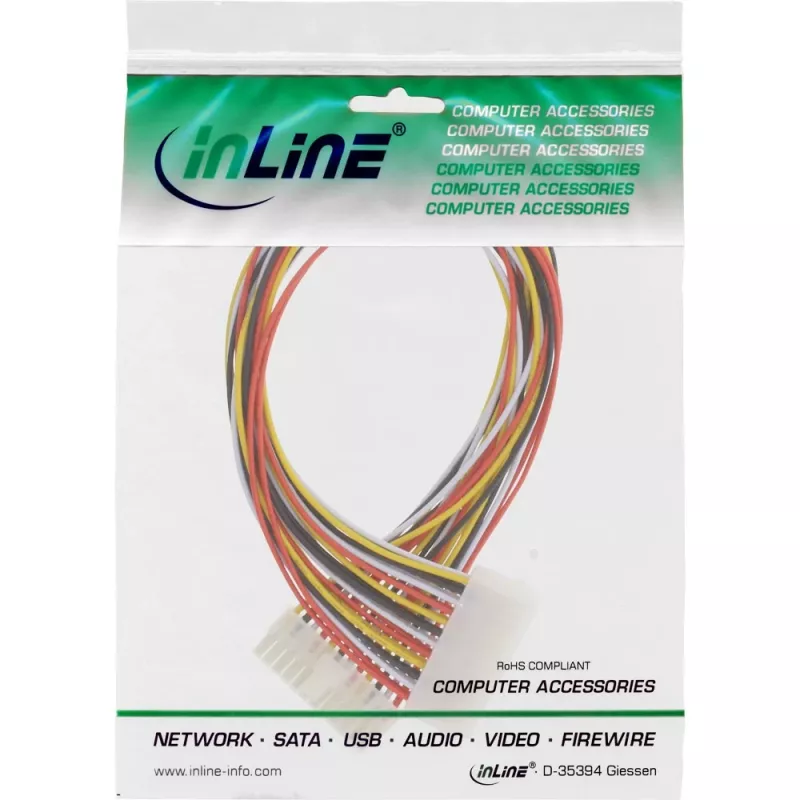 InLine ATX maitinimo laido prailginimas 24pin lizdas / 20+4pin kištukas 26629A