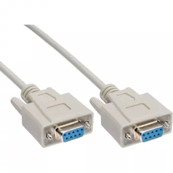 InLine Serial kabelis UL2462, lietas, DB9F/F, 1:1, 1,8 m, smėlio spalvos