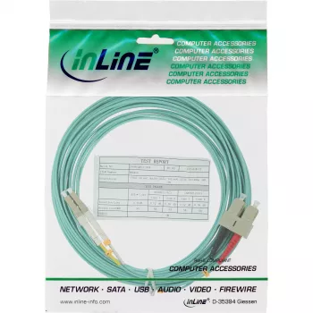 InLine Fiber Optical Duplex Cable LC/SC 50/125µm OM3 7.5m