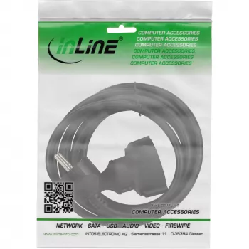 InLine Power ilginimo laidas juodas 1m CEE7/7 H05VV-F3G