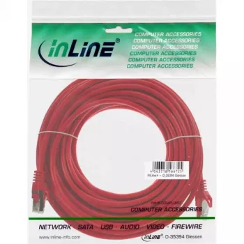 InLine Patch Laidas F/UTP Cat.5e raudonas 10m