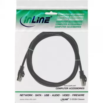 InLine Patch laidas F/UTP Cat.5e juodas 0,5 m