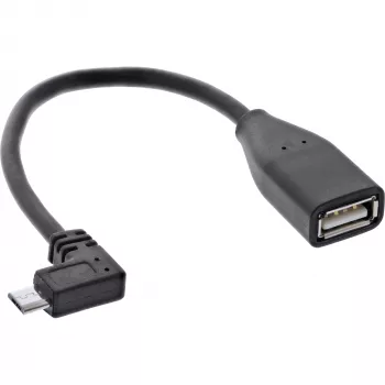 InLine Micro USB OTG adapterio laidas Micro-B kampinis kištukas į USB A lizdą 0,1 m