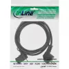 InLine maitinimo laidas, CEE 7/7 kampuotas / 3 kontaktų IEC C13 kairėn kampuotas, juodas, 1 m