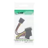 InLine SATA maitinimo adapterio laidas, vyriškas į moterišką, 2x SATA + 4 kontaktų Molex