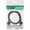 InLine High Speed HDMI kabelis su Ethernet, AM/AM, itin plonas, juodas/auksinis, 1 m