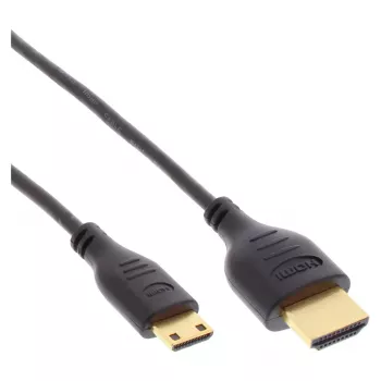 InLine HDMI 2.0b laidas su Ethernet, AM/CM, itin plonas, juodas/auksinis, 1,8 m