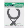 InLine High Speed HDMI laidas su Ethernet, AM/DM, itin plonas, juodas/auksinis, 0,5 m
