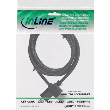 InLine High Speed HDMI laidas su Ethernet, AM/DM, itin plonas, juodas/auksinis, 1,8 m