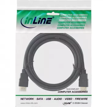 InLine High Speed HDMI kabelis su Ethernet Premium 4K2K vyriškas / vyriškas juodas 2,5 m
