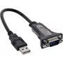 USB 2.0 į RS-232 adapterio laidas InLine 33306I 0,25 m juodas